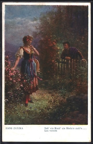 Carte postale artiste hans - carte,