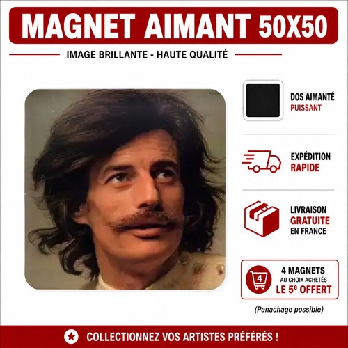 Magnet jean ferrat 5x5 cm - 5x5,