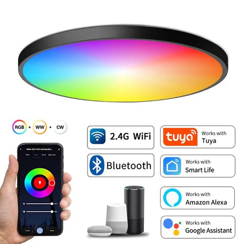 Plafonnier rond led tuya smart - plafonnier,