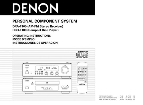 Denon dcd f100 player - dcd-f100,