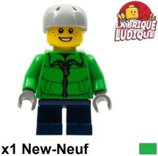 Lego Figurine Minifig City enfant child garçon boy casque veste ski vert cty0336