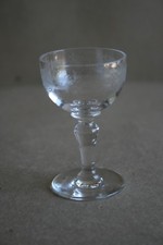 Verre liqueur ancien gravé - verre, à