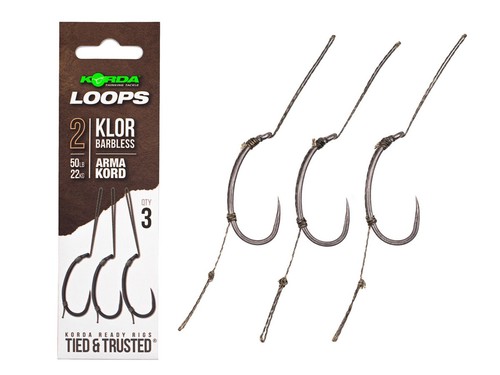 Korda loop rigs klor - loop, barbless