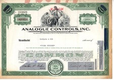 Action ANALOGUE CONTROLS Inc, Canada, 1965