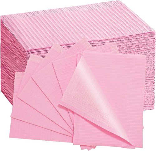 Pcs pink dental bibs - pcs,