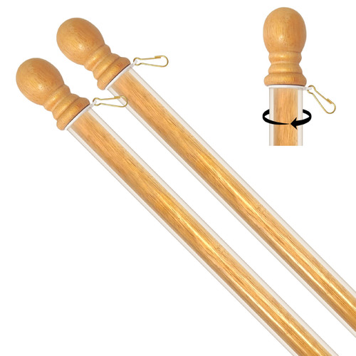 Ilot wooden flag pole for - wooden,
