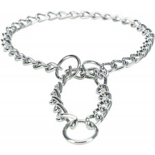 Collier d'arrêt L-XL. : 55 cm/3 mm.  chaîne, simple rang. pour chien