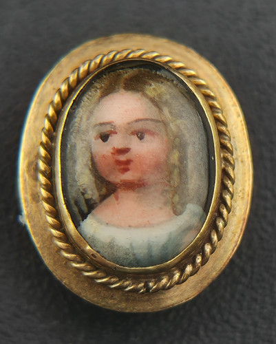 Antique 12mm Hand Painted