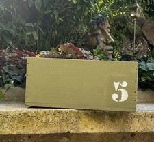 Caisse en bois vintage verte n°5– déco, rangement, style rustique