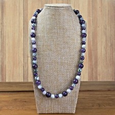 Collier Pierres Naturelles Améthyste - Agate  - Idéal Cadeau !