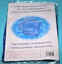 fauteuil gonflable de piscine Bleu /transparent SEASIDE (supporte jusqu'à 100kg)