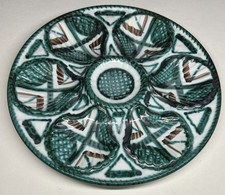 Rare Assiette À Huîtres R.P