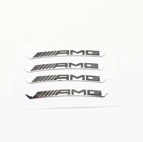 4pcs silver sticker - sticker, amg