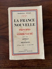 ETAT FRANCAIS/MARECHAL PETAIN/LA FRANCE NOUVELLE 1941 EO PORTRAIT