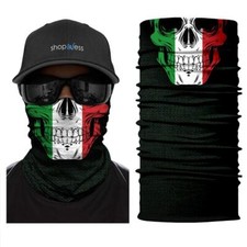 Cache-Cou Foulard Multifonctions Tête de Mort et Drapeau pour Adultes Tête de...