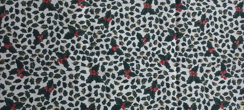 Coupon tissu noel - coupon, houx