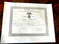1909 Diplôme sur velin de
