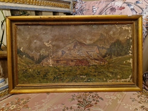 Peinture ancienne huile sur - ancienne,,
