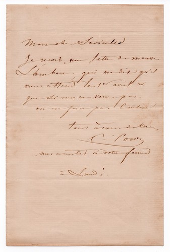 Camille corot lettre - camille,