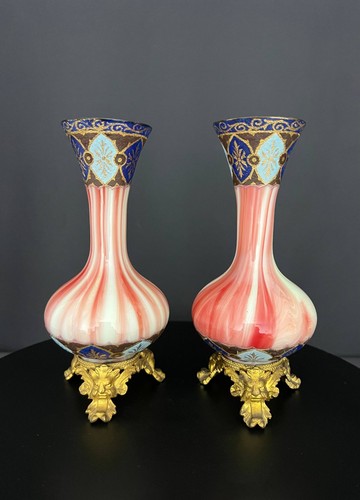 Paire vases opaline et - paire,