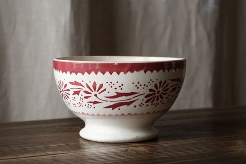 Bol ancien faience blanche - en,
