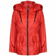 A2Z 4 Enfants Imperméable Rouge Veste De Pluie Parka À Capuche