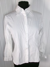 Vintage Chemisier coton blanc  ANNE FONTAINE Paris made in FRANCE petit 42 38/40