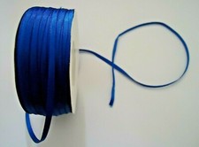 RUBAN SATIN- BLEU ROI - dimensions 1 m * 3 mm