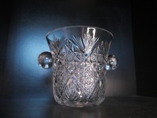 Rare seau a champagne cristal taillé Saint ST Louis modèle Florence