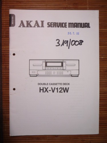 Manuel service akai - manuel, hx-v12w