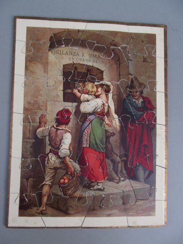 Ancien jeu puzzle bois - jeu, en