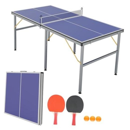 Blue professional folding pong - blue,