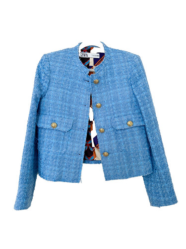 Veste blazer tweed texturé - blazer,