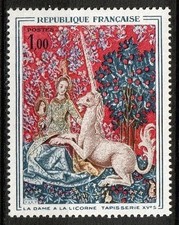 1964 TIMBRE FRANCE NEUF LUXE ** N° 1425 ** TABLEAU LA DAME A LA LICORNE