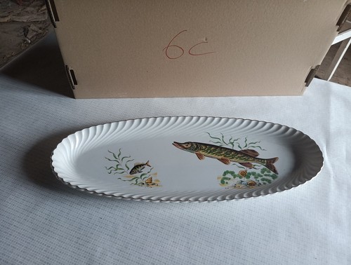 Plat poisson faïence - a,