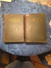 LAROUSSE UNIVERSELLE ILLUSTRE EN 2 VOLUMES 1922 1923 GRAND FORMAT CUIR AUGÉ