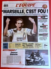 FOOTBALL L'EQUIPE 05/04/1990 OM - BENFICA 2-1 COUPE EUROPE WADDLE PAPIN CULTE !