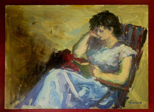 Tableau ancien huile portrait - tableau,