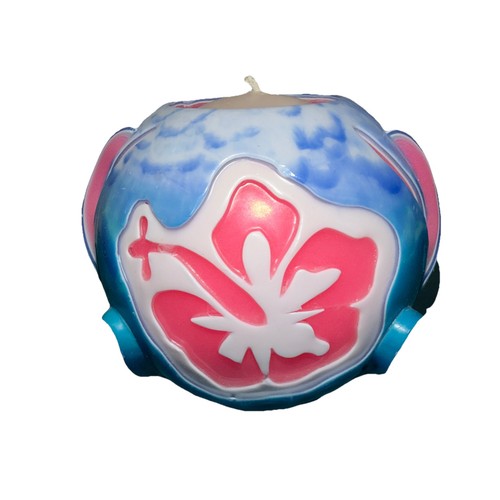 Round candle sculpted layered - round,