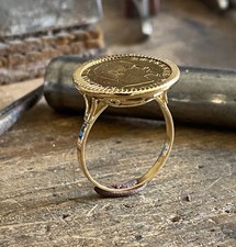 Bague pièce or 18 carats