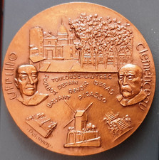 Médaille Paris Utrillo Clemenceau 18° Arrondissement DELANNOY BR 68mm ORIGINAL