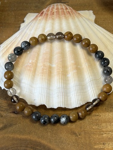 Bracelet bois fossilisé - bracelet,