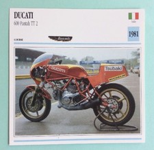 DUCATI 600 PANTAH TT 2 1981 Moto Fiche de Collection Atlas Images Photo
