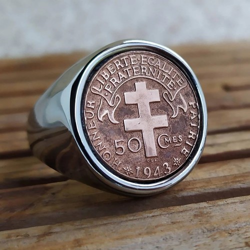 Bague chevalière véritable - bague,