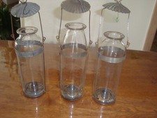 3 anciennes  lanternes biberon pour procession du 8 décembre