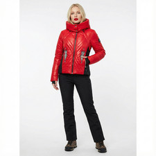 Veste de ski de luxe femme SPORTALM collection Tiger perles rouges/broderie...