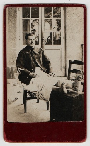 Photo cdv militaire blessé - militaire,