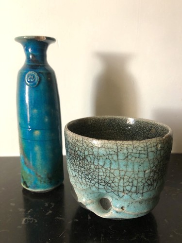 Ensemble bol bouteille raku - ensemble, et