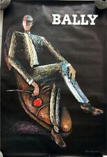 AFFICHE 118 x 175 cm ancienne : BALLY HOMME FEMME  - ALAIN GAUTHIER 
