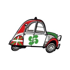2 CV voitue Basque autocollant